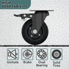 Lygoeege 4 Inch Swivel Caster Wheels with Dual Brake, Up