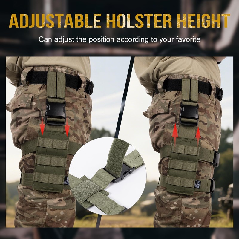 OneTigris Mini Molle Panel for Tools, Drop Leg Platform Minimalist