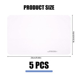 5Pcs Special Cleaning Cloth for Vinyl Records CDs, No Damage to The Disc, Can Be Wetted with Water, Lint Free Microfibre Cloth Absorbent Pad (White)