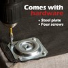WADDELL Furniture Leg Mounting Bracket (4 Count, Straight Top Plate)