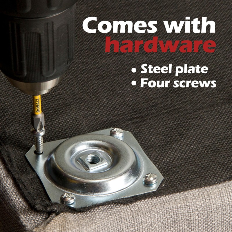 WADDELL Furniture Leg Mounting Bracket (4 Count, Straight Top Plate)
