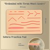Suture Practice Pads 3 Layer with 14 Wound 5x7", Suture