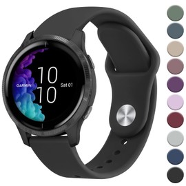 Vanjua Bands Compatible with Garmin Venu 2 Plus / Venu Sq / Venu / Vivoactive 3 Watch Band Women Men, Soft Silicone Sport Replacement Strap for Garmin Vivomove Sport, Vivoactive 3 Music, Forerunner