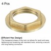sourcing map G1/2 Pipe Fitting Hex Flange Lock Nut Locknut