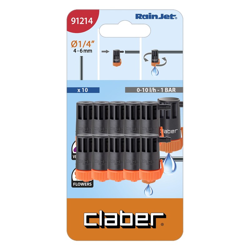 Claber 91214 End Line Drippers - 0 to 10 Litres