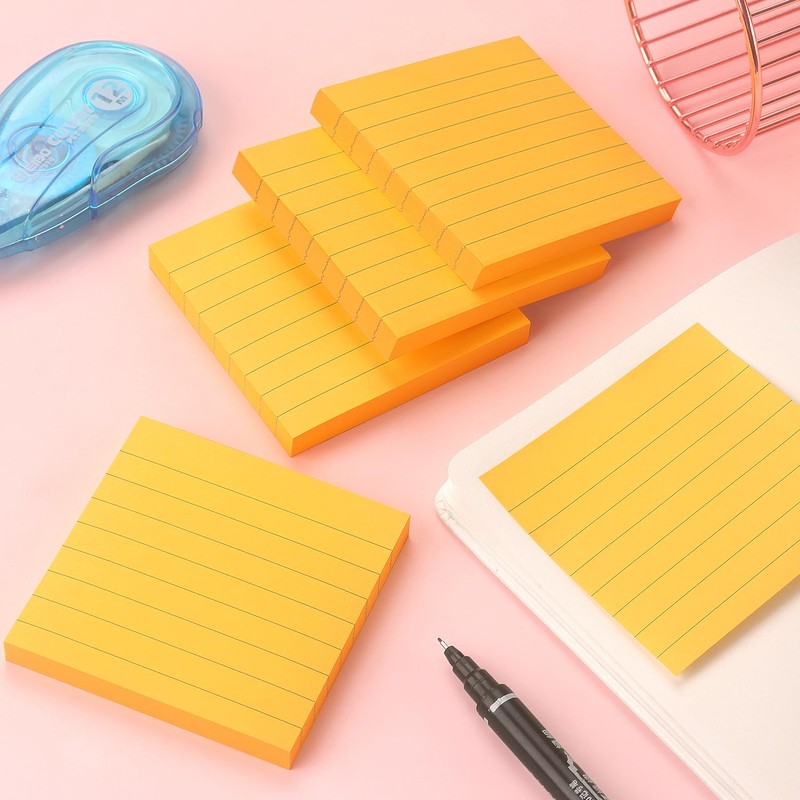 Lined Sticky Notes 3x3 Sticky Notes with Lines Self-Stick Notes
