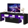 Clikuutory Black LED TV Stand with Large Storage Drawer for