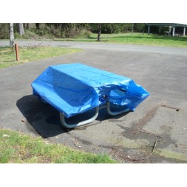 16x32 Multi-Purpose Blue Medium Duty DRY TOP Poly Tarp (16'x32')