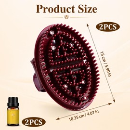 Meridian Brush 2 Pcs with Massage Oil Set Full Body Relaxation Comb