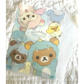 San-X Rilakkuma 2020 Rilakkuma Dinosaur Close up Faces Transparent File A4 8x12