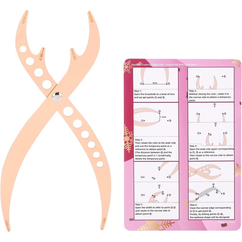 Calipadora de Relación Dorada de Cejas, Herramienta de Medida Simétrica,