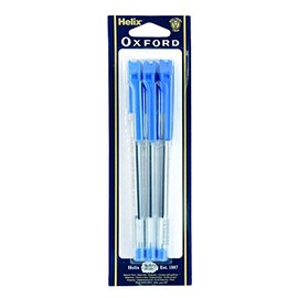 Helix Oxford Ballpoint Pens - Blue (Pack of 6)