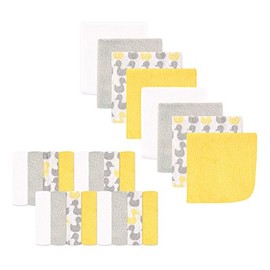 Luvable Friends Unisex Baby Super Soft Bundle Washcloths, Ducks, One Size