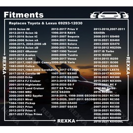 Rexka 15 Sets Tailgate Door Handle Door Lock Rod Clip Set 5 mm Rod Size for Lexus Toyota 69293-12030 69293-12040 Camry, Celica, Corolla, Echo, Highlander, MR2, RAV4, Tundra and 4-Runner
