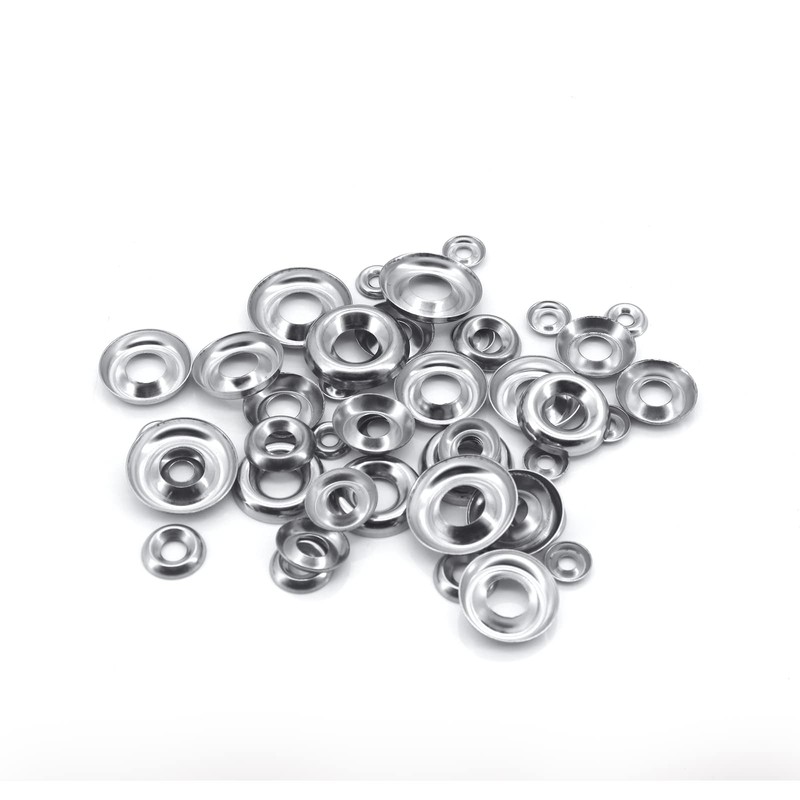 Yuhtech 296-Piece Washers Countersunk Washers Set, M4-M16 Stainless Steel Washers