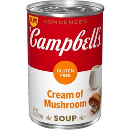 Campbell's Condensed Gluten Free Cream of Mushroom Soup, 10.5 oz Can (Pack of 6)