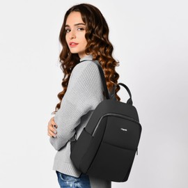 Cinpode Women Backpack Ladies Fashion Backpacks Waterproof Nylon School Bags Rucksack Anti-theft Casual Daypack for Women and Girls, Black