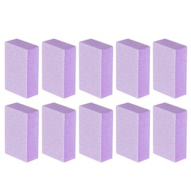 HARFINGTON 10pcs Nail Buffer Blocks 120 Grit Nail Sanding Buffing File Block Manicure Tool for Acrylic Nail Shine Polishing Buffer, Purple