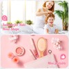 2Pcs Travel/Mini Hair Brush Boar Bristle Hairbrush for Girls Boys