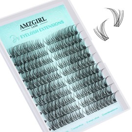 Lash Extension Clusters Wispy 180Pcs Eyelash Cluster Lashes Individual Lashes DIY Lash Extensions Natural Look Soft False Eyelashes Extensions at Home for Beginners(10Pairs,C-T001)