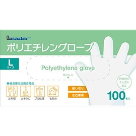 Leader Polyethylene Gloves, Large, 100 Count