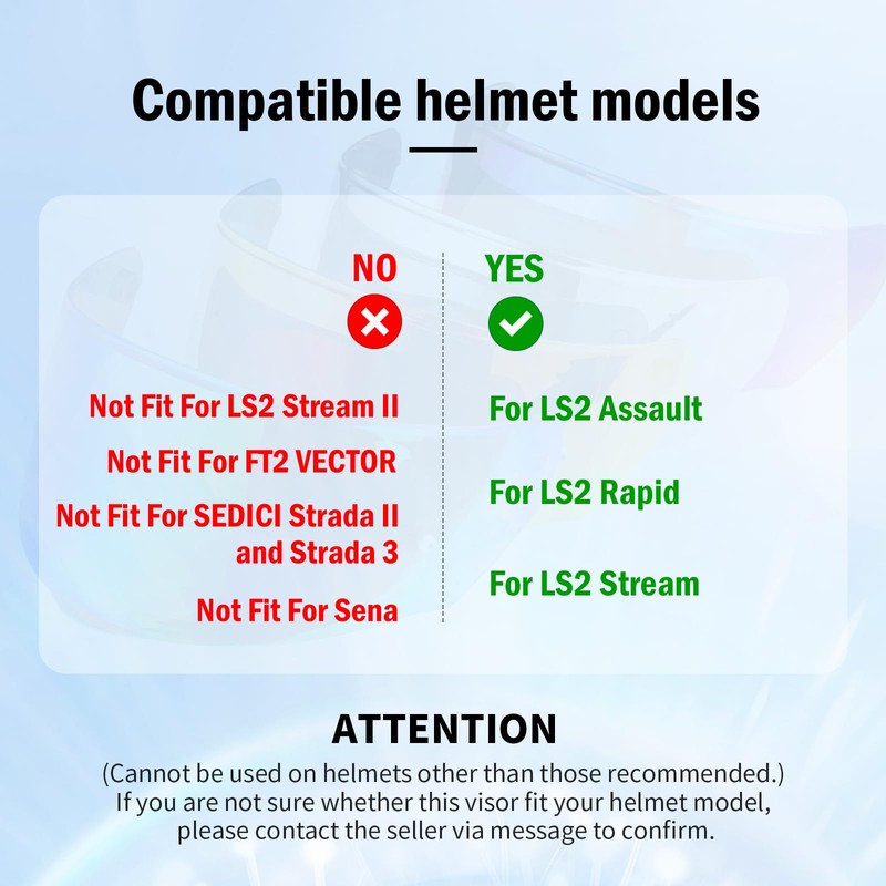 JQF Gear Motorcycle Helmet Visor for Assault/Rapid/Stream Outer Face Shield