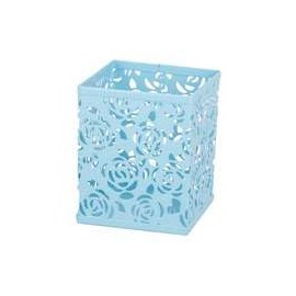 RICOO Pen Holder Desk, Pen Holder, Pen Box B003-HBx2, Desk Organiser, Metal Office Organiser, Space Saving Office Organisation, Pen Holder, Light Blue