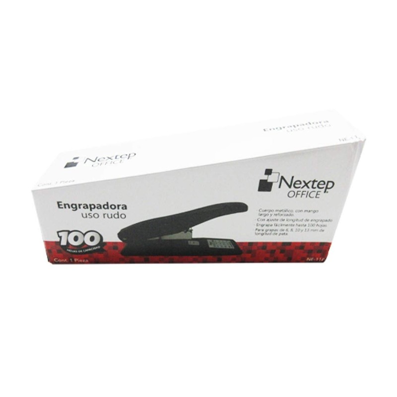 Engrapadora Nextep Uso Rudo Hasta 100 Hojas Color Negro