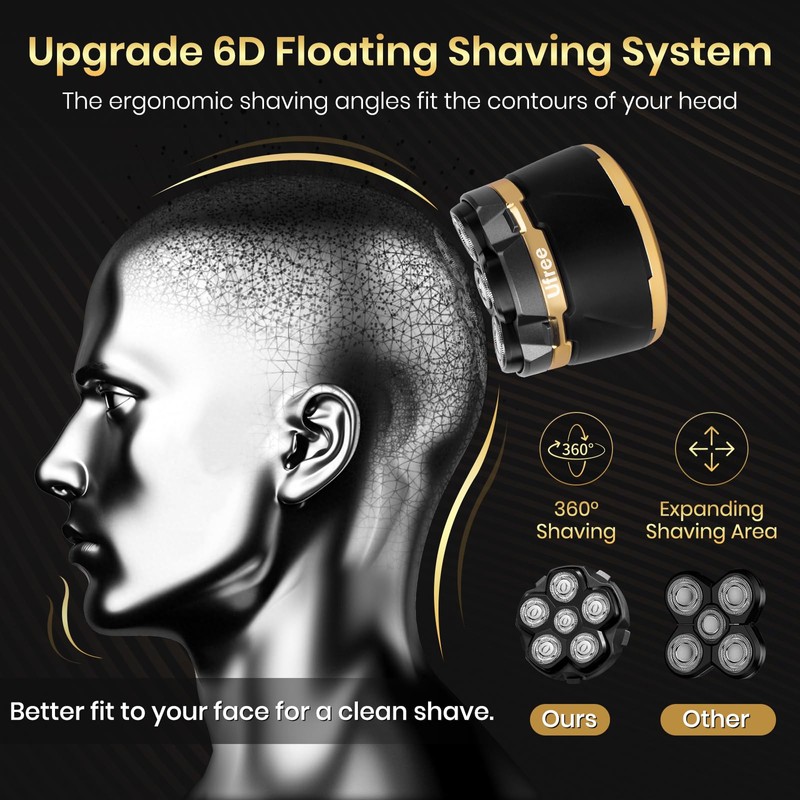 Ufree Head Shavers for Bald Men, Electric Shavers Razor, Rechargeable