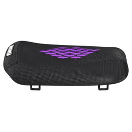 Enjoy Mfg Seat Cover - Compatible Fit for 2003-2009 Honda Ruckus NPS50 - Diamond Grip - #346 (All Black with Purple Diamond Gripper)