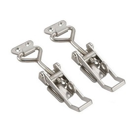 2 Pack OWACH Stainless Steel Adjustable Draw Latch Adjustable-Grip Padlockable Toggle Clamp (2 pack, Medium 3.78"~4.88")