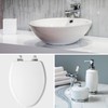 Mayfair Bennett Toilet Seat with Chrome Hinges, Slow Close Wood
