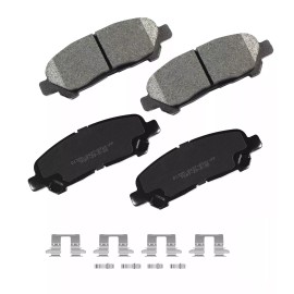 H HENZIKON HIGH-PERFORMANCE Rear Ceramic Brake Pads For 2008 2009 2010 2011 2012 2013 2014 Toyota Highlander