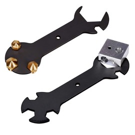 Befenybay 3D Printer Accessories Fixed Wrench 5-in-1 Wrench for E3D/MK8 Nozzle Heating Block