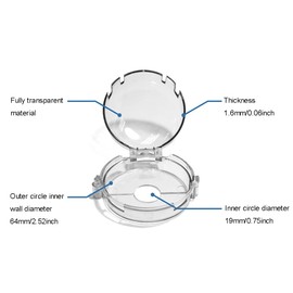Clear Stove Knob Covers, Universal Oven Gas Cooker Switch Protector for Home Kitchen Kids Toddler (Pack of 5)