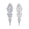 EVER FAITH Crystal Earrings Wedding Party Bohemia Art Deco Cluster