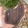 Handmade Leather Pocket Knife Holster, Cross Draw Leather Pocket Knife