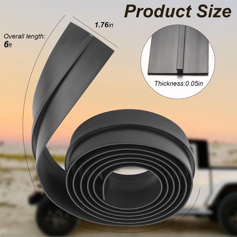 6ft (1.8m) Truck Rear Cover Double Seal - T-Groove Rubber
