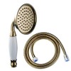 Skybath Gold Metal Brass Shower Head Traditional Victorian Style Handheld