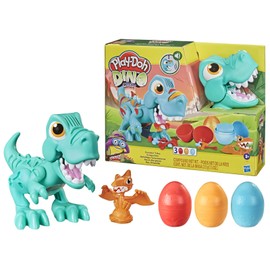 Play-Doh Crunching T Rex Toy with Sounds Play Doh Eggs and Pterodactyl for Kids 3 Plus