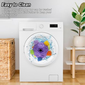 SVIEILLES Furry Fellow Snuffle Ball Interactive Dog Toy with Hidden Treats for Slow Food Training and Playtime Fun Dog Slow Food Training to Relieve Boredom and Stimulating (Purple)