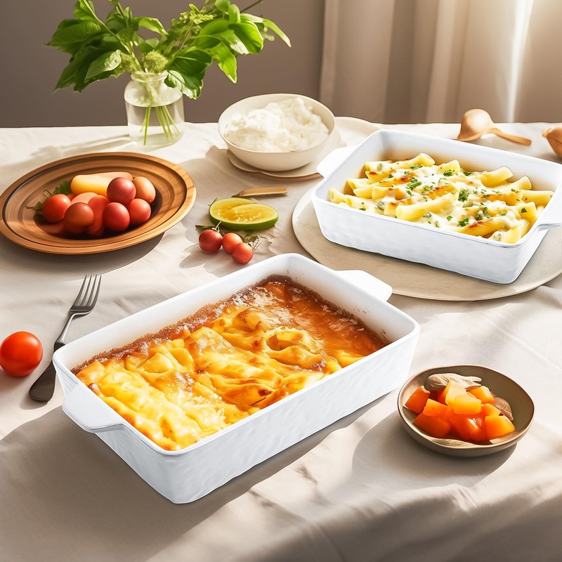 Krokori Casserole Dishes for Oven, Ceramic Baking Dishes, Lasagna Pan