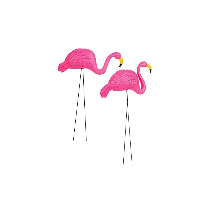 Rhode Island Novelty 34 Inch Pink Flamingo Yard Ornaments, Set