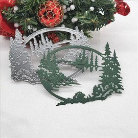 Christmas Forest and Lakes 3D Metal Die Cuts, Cutting Dies for Card Making Clearance, Embossing Dies for Scrapbooking, DIY Album Paper Cards Decoration