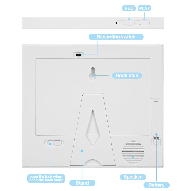 Wariolle 30 seconds Voice Recordable Picture Frames Desk or wall