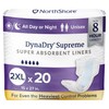 NorthShore DynaDry Supreme Liners for Men and Women, 2X-Large, Pack