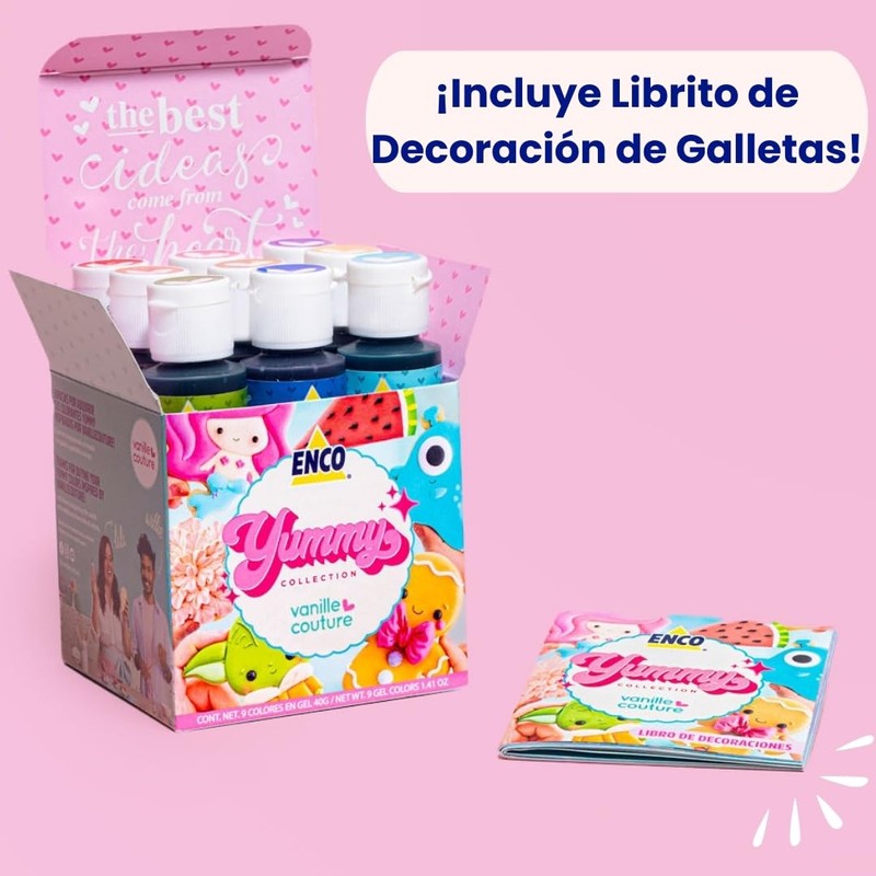 ENCO Kit Vanille Couture Yummy 9 Colorantes en Gel de