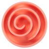 Interactive Dog Bowl, Spiral Slow Feeder Pet Dish (Pink and