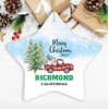 Christmas Ornament Richmond CA Ornaments Gifts Ideas Richmond California New Home Town 2025 Keepsake Housewarming for Family Friend Star 3''