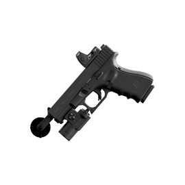 Hold Up Displays 90 Degree in Barrel Pistol Hanger Display, Handgun Wall Mount Concealed Storage for Safes, Cabinets, or Under Desk Easy Use Gun Hanger, Set of Five, Made in USA with Heavy Duty Steel